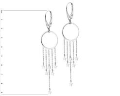 Kolczyki srebrne - koła, gwiazdy