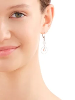 Kolczyki srebrne - koła, kulki