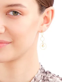 Kolczyki srebrne - koła, kulki