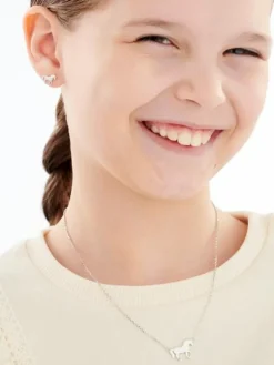 Kolczyki srebrne - konie