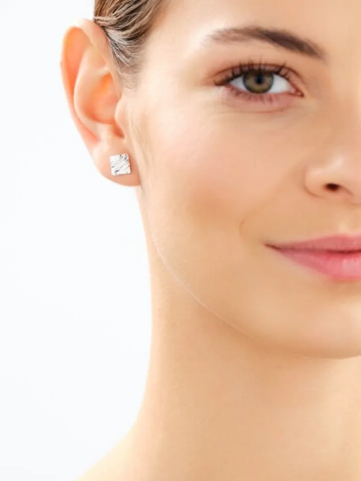 Kolczyki srebrne - kwadraty