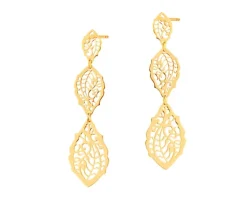 Kolczyki srebrne - liście