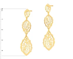 Kolczyki srebrne - liście