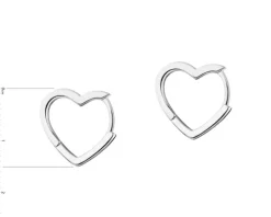 Kolczyki srebrne - serca