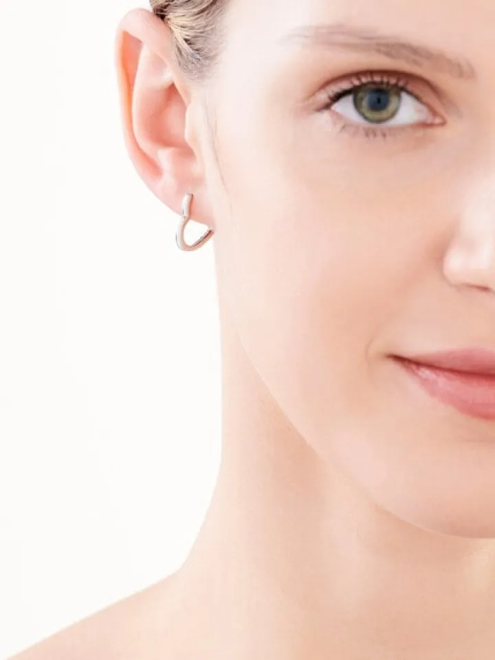 Kolczyki srebrne - serca