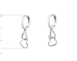 Kolczyki srebrne - serca