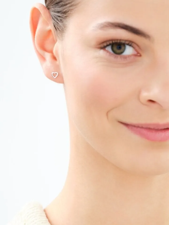 Kolczyki srebrne - serca