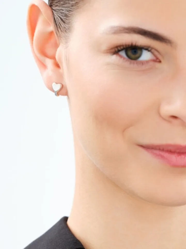 Kolczyki srebrne - serca