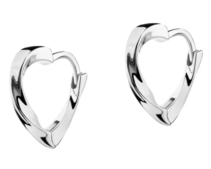 Kolczyki srebrne - serca