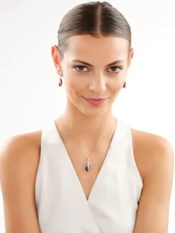 Kolczyki srebrne z bursztynem