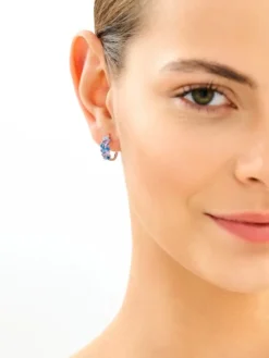 Kolczyki srebrne z cyrkoniami - koła