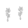 Kolczyki srebrne z cyrkoniami - kwiaty