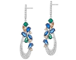 Kolczyki srebrne z cyrkoniami