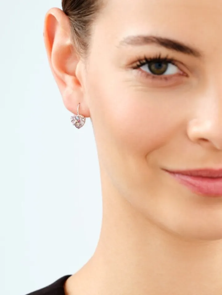 Kolczyki srebrne z cyrkoniami - serca