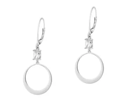Kolczyki srebrne z cyrkoniami - koła