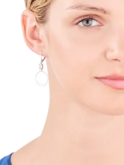 Kolczyki srebrne z cyrkoniami - koła