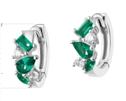 Kolczyki srebrne z cyrkoniami - koła