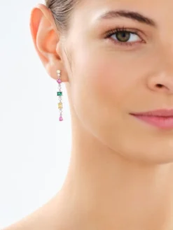 Kolczyki srebrne z cyrkoniami