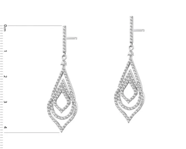 Kolczyki srebrne z cyrkoniami