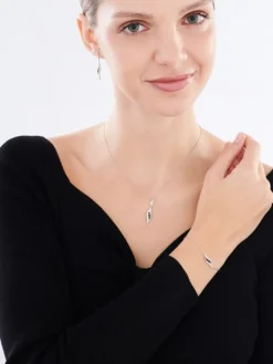 Kolczyki srebrne z cyrkoniami