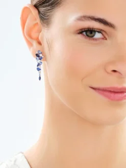 Kolczyki srebrne z cyrkoniami - gwiazdy