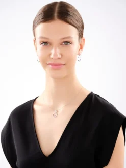 Kolczyki srebrne z cyrkoniami - koła