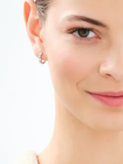 Kolczyki srebrne z cyrkoniami - koła