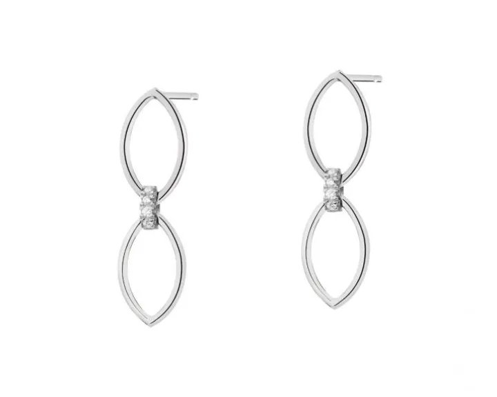 Kolczyki srebrne z cyrkoniami