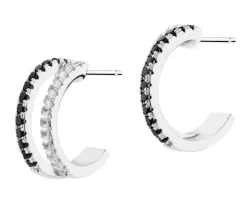 Kolczyki srebrne z cyrkoniami - koła