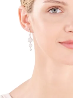 Kolczyki srebrne z cyrkoniami - koła