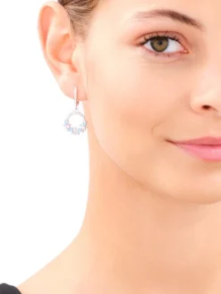 Kolczyki srebrne z cyrkoniami - koła