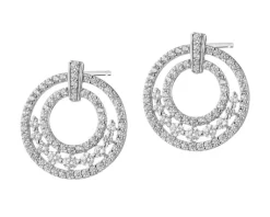 Kolczyki srebrne z cyrkoniami - koła