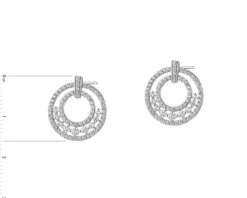 Kolczyki srebrne z cyrkoniami - koła