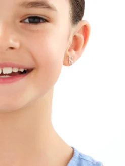 Kolczyki srebrne z cyrkoniami - koty