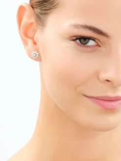 Kolczyki srebrne z cyrkoniami - gwiazdy