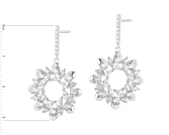 Kolczyki srebrne z cyrkoniami - rozeta