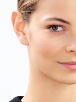 Kolczyki srebrne z cyrkoniami - nieskończoność