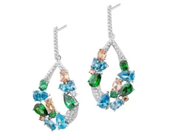 Kolczyki srebrne z cyrkoniami