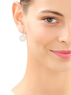 Kolczyki srebrne z cyrkoniami - rozety