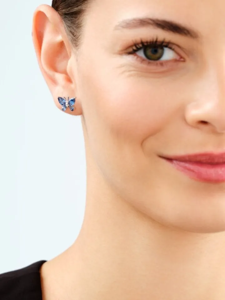 Kolczyki srebrne z cyrkoniami - motyle