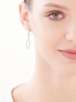 Kolczyki srebrne z cyrkoniami