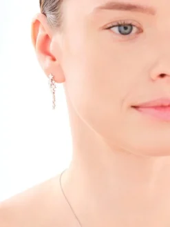 Kolczyki srebrne z cyrkoniami - gwiazdy