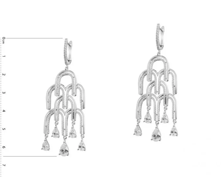 Kolczyki srebrne z cyrkoniami