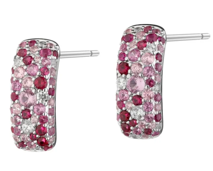 Kolczyki srebrne z cyrkoniami