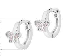 Kolczyki srebrne z cyrkoniami - motyle