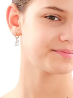 Kolczyki srebrne z cyrkoniami i emalią - jednorożce