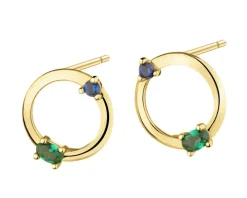 Kolczyki srebrne z cyrkoniami - koła