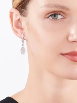 Kolczyki srebrne z cyrkoniami - rozety