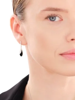 Kolczyki srebrne z cyrkoniami i emalią