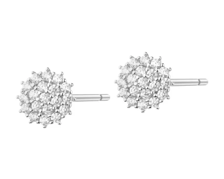 Kolczyki srebrne z cyrkoniami